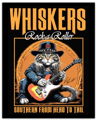 Whiskers Rock-a-Roller: Southern From Head to Tail decal